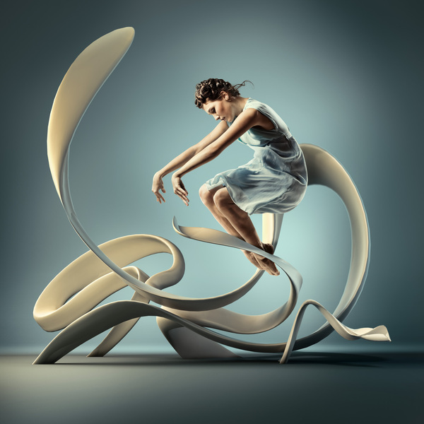3D Motion lines sculptures